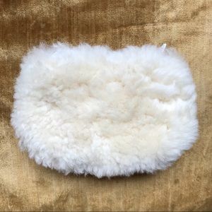 100% Authentic Vintage Shearling Clutch w/ zipper